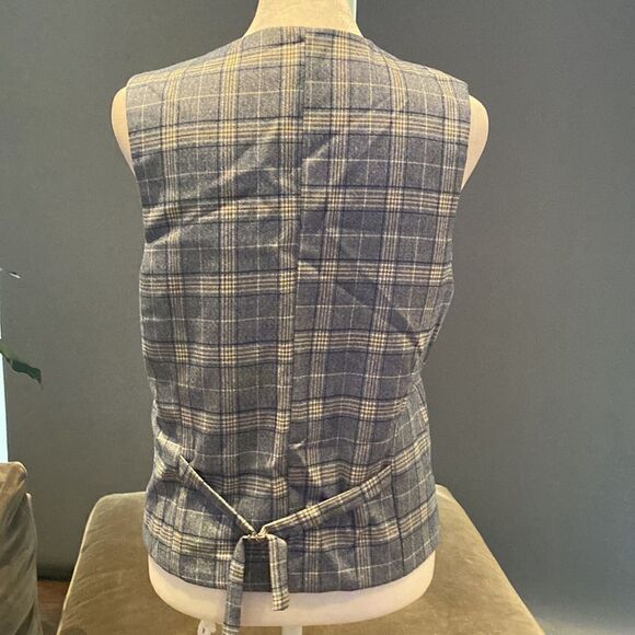 Men’s Mogu Plaid Suit Jacket and Vest Set Size 30 NWT - Picture 8 of 16